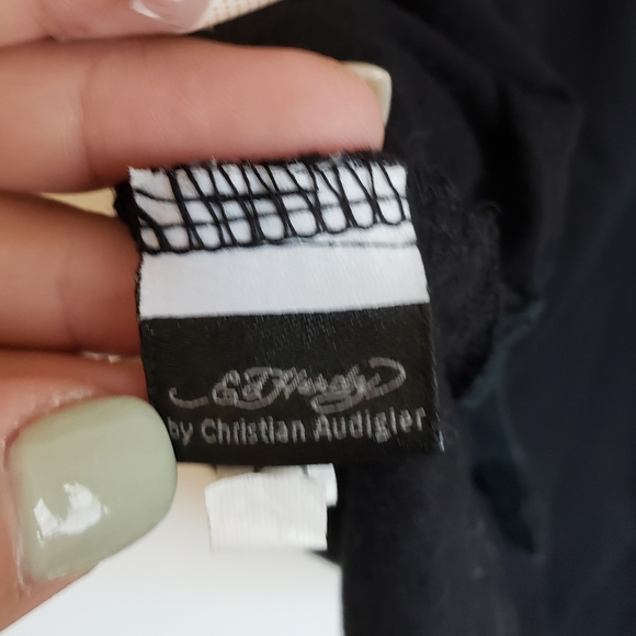 Ed Hardy By Christian Audigier Tiger Rhinestones Polo Shirt XXL - Picture 3 of 6